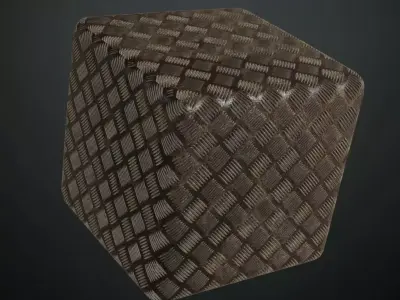 Industrial Worn Tread Plate Metal PBR Seamless Texture
