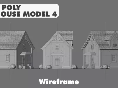 House Model 4 Low-poly 3D model
