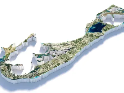 Bermuda Country Terrain 3D model