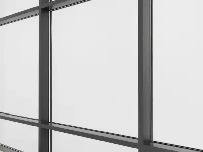 Panoramic glazing Stained glass 51 Low-poly 3D model