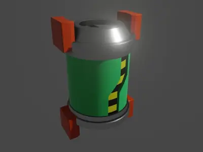 Item Box - Cylinder Sci-Fi Low-poly 3D model