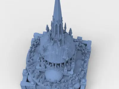 Desert Persian Fortress Tower 2  3D model