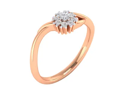 Women Ring Render 3dm STL MTL SLC JCD OBJ FBX Details 3D print model 58