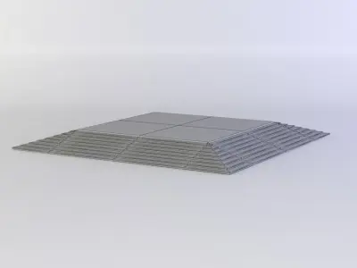 Floor platform up Low-poly 3D model
