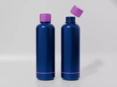 Water Bottle 3D Model Free low-poly 3D model