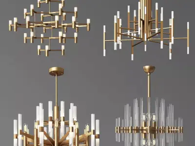 4 Celing Light Collection 3D model