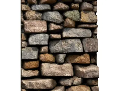 Uneven Stone Slab Wall Detail 3D print model purchase