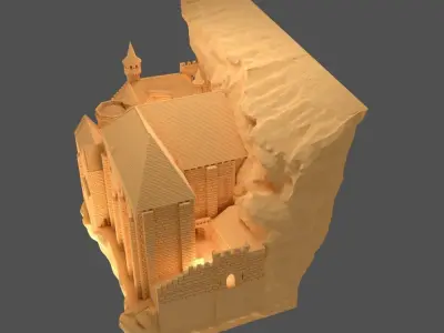 SANCTUARY OF ROCAMADOUR 3D print model