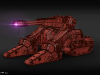Transformers One Megatron Cybertron Tank Form 3D model