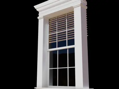 Victorian Window 3D Model Low-poly 3D model