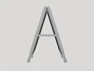 Basic A-Frame Stand - Geometry Only No Textures No Materials 3D model