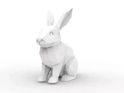 Low-Poly Rabbit 3D Printable 3D print model