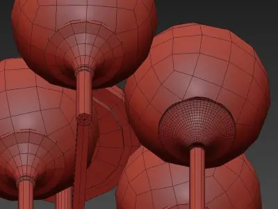 Ball Valley Chandelier 16 3D model
