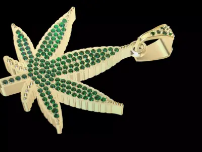 Marijuana Weed Pendant 420 3D print model