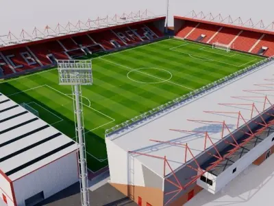 Dean Court Stadium - Bournemouth 3D model