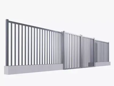 Fence Low-poly 3D model