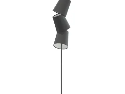 Black Floor Lamp 3D Model 3D model