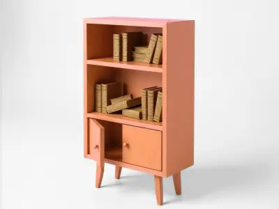 Bookself STL File - Miniature Furniture  3D print model