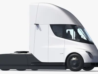  Tesla Semi Electric Truck White 