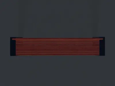 Designer Bench City  Low-poly 3D model
