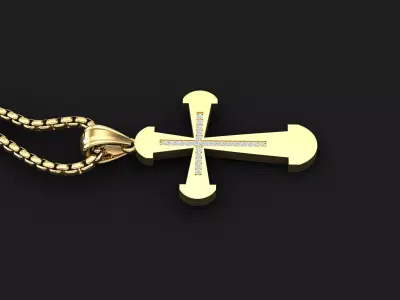 Cross Light Gold 3CP029 3DM STL 3D model