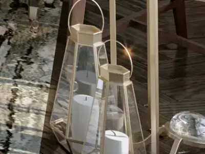 westelm table latern 3D model