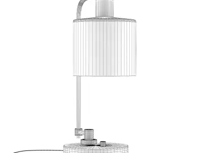 Black Desk Lamp with Glass Shade 3D model