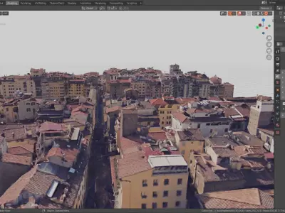 Pontevecchio Florence Italy  with texture Low-poly 3D model