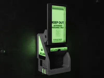 Sci Fi Scanner Display v4 Low-poly 3D model