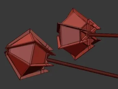 Welles Long Chandelier Loft Concept 3D model