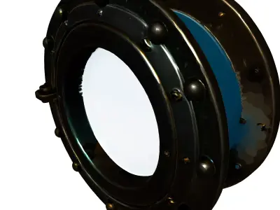 Realistic Brass Ship Porthole Low-poly 3D model