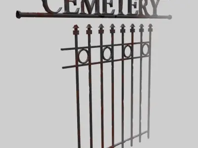 Rusty fence 3D Model Pack