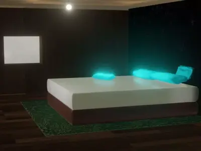 Bed Room Free low-poly 3D model