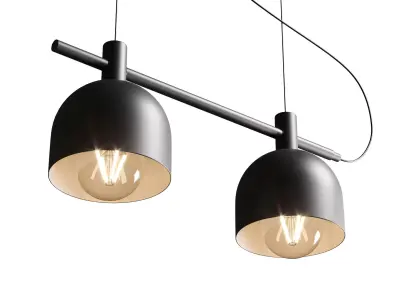 EULUNA Hanging lamp Nanu made of metal light gray 3D model