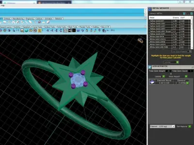 Solitaire Women Light Weight Band Ring 3D print model 11