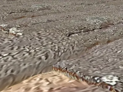 realastic wooden floor and wooden wall Low-poly 3D model