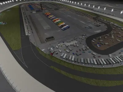 Nashville Superspeedway Game Ready Low-poly 3D model