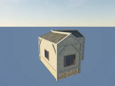 wood House01 Free low-poly 3D model