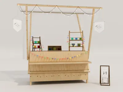 Kiosks for fairs 3D model