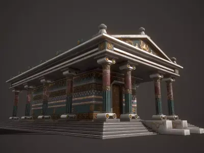Temple Artemis Low-poly 3D model