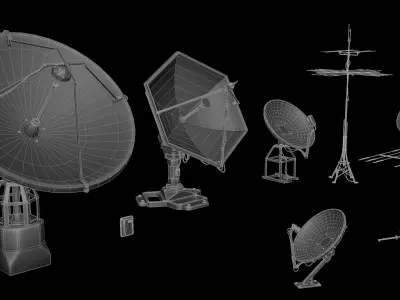 Satellite antenna pack