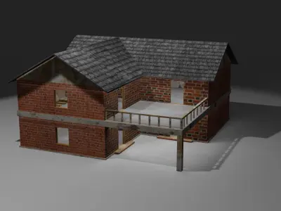 Lowpoly Housees Pack Low-poly 3D model
