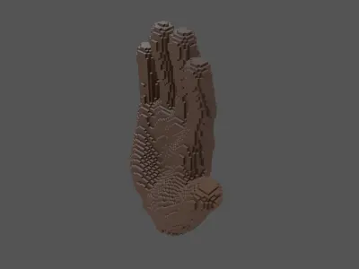 Voxel Style Hand v1 005 3D model