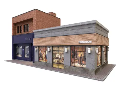 Barbershop and Boutique 3D model