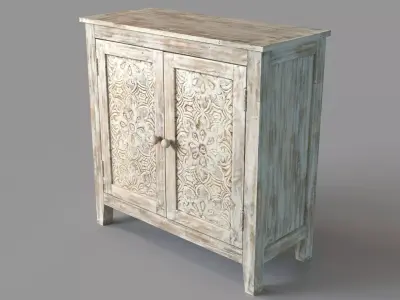 Gloria Cabinet White Wash 3D model