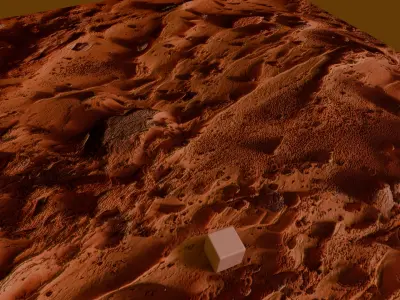 Mars Environement Low-poly 3D model