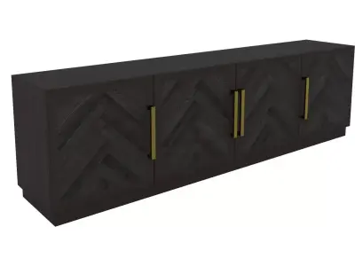 Restoration Hardware- Herringbone Media Console-002 3D model
