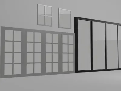 3D Window Low-poly 3D model