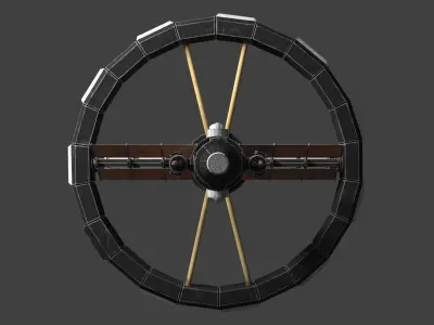 Space Station ACHIMI Low-poly 3D model