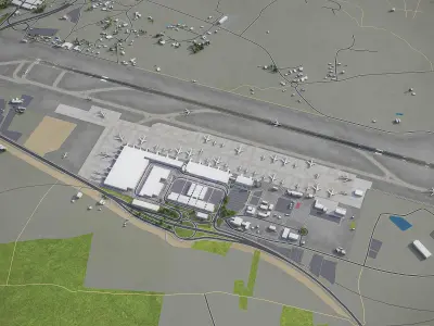 Alicante - Elche Airport - ALC Low-poly 3D model